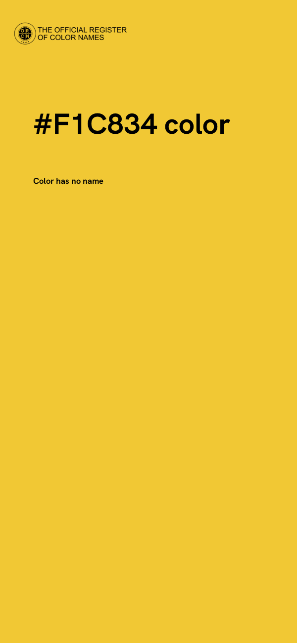 #F1C834 color image
