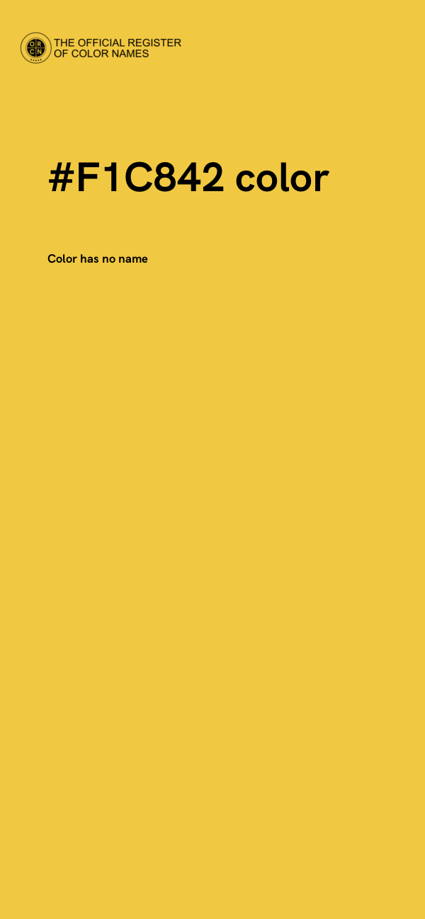 #F1C842 color image
