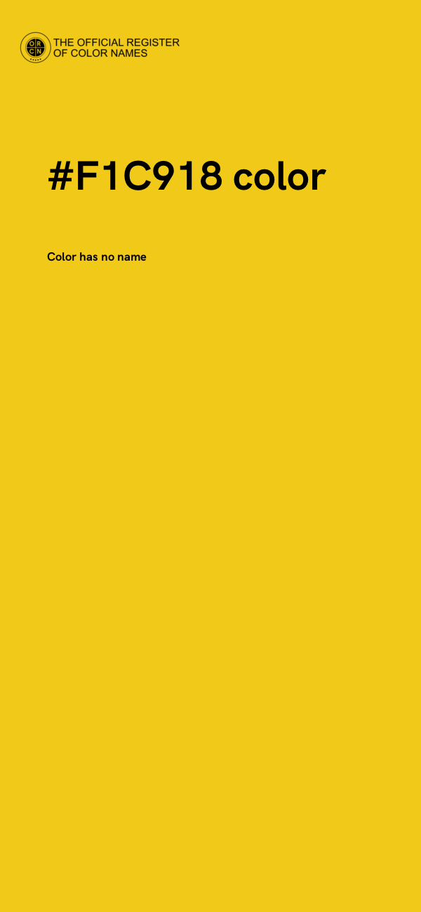 #F1C918 color image