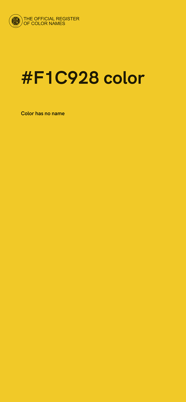 #F1C928 color image