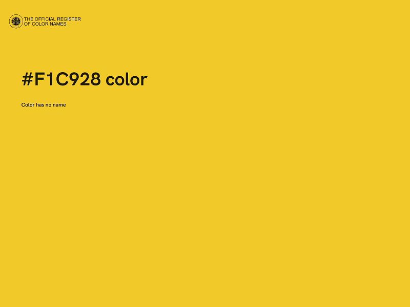 #F1C928 color image