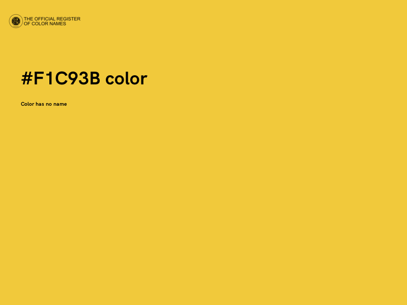 #F1C93B color image