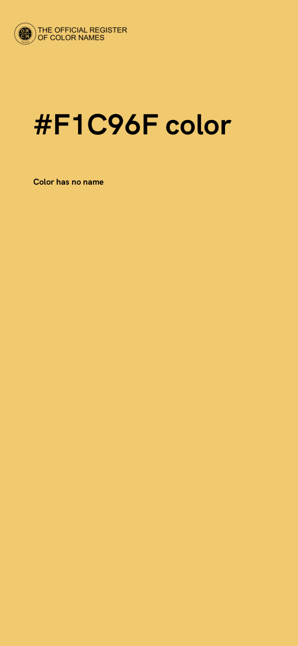 #F1C96F color image