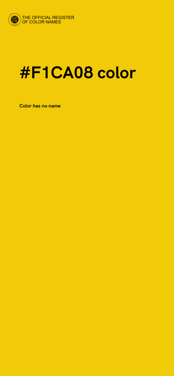 #F1CA08 color image