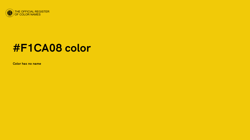 #F1CA08 color image