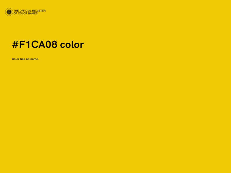 #F1CA08 color image