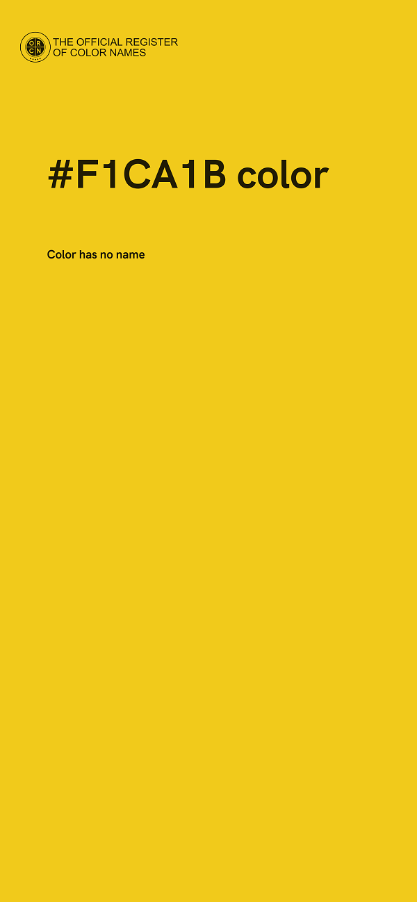 #F1CA1B color image