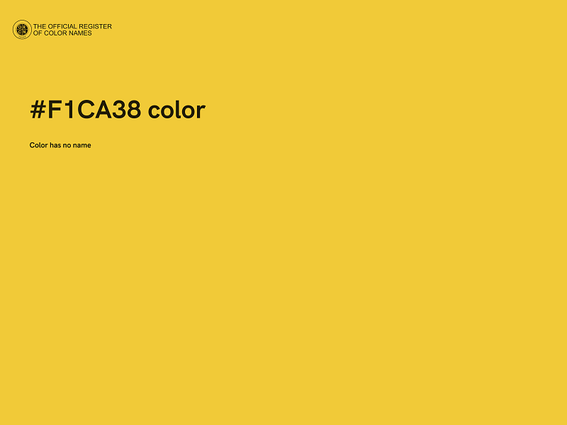 #F1CA38 color image