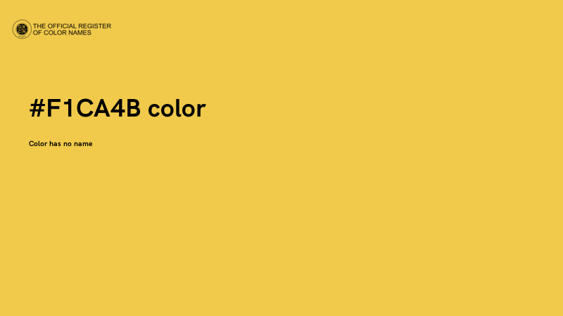 #F1CA4B color image