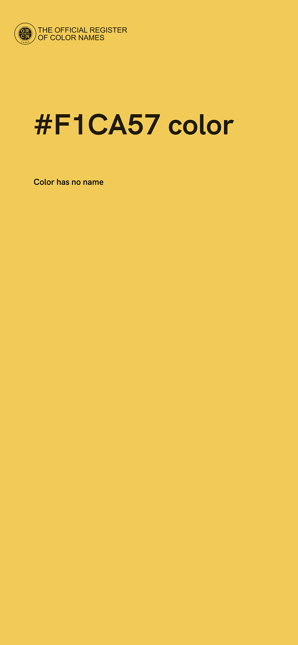 #F1CA57 color image