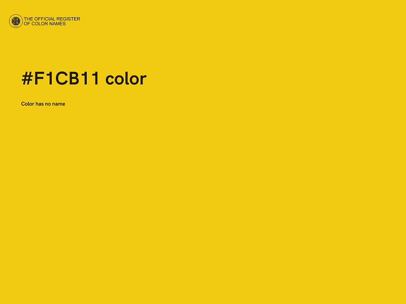 #F1CB11 color image