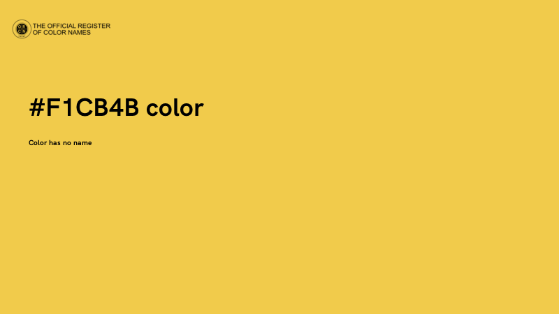 #F1CB4B color image