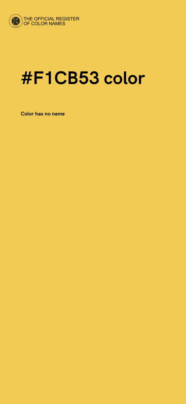 #F1CB53 color image