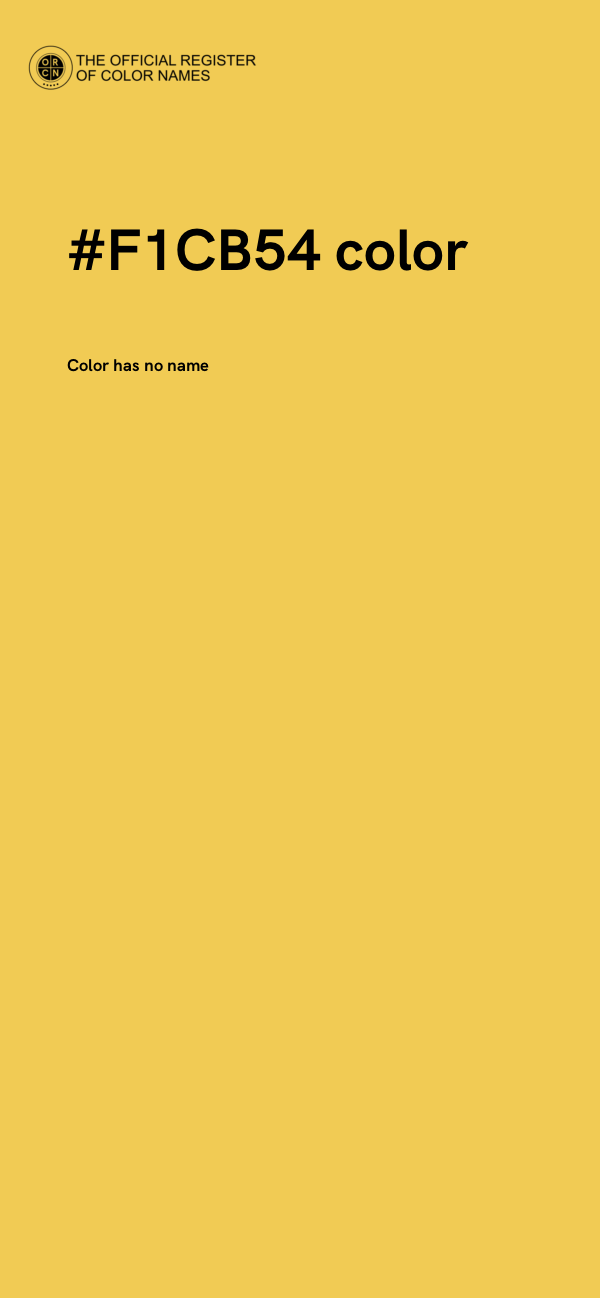 #F1CB54 color image
