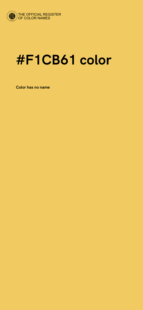 #F1CB61 color image