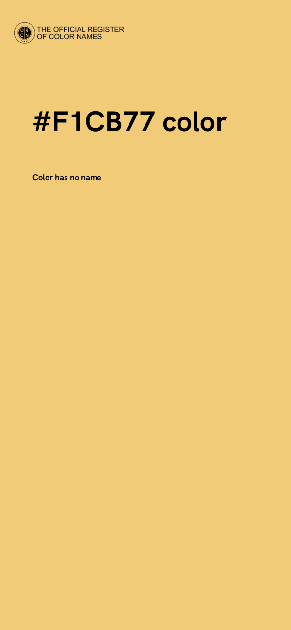 #F1CB77 color image