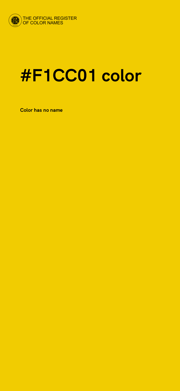 #F1CC01 color image