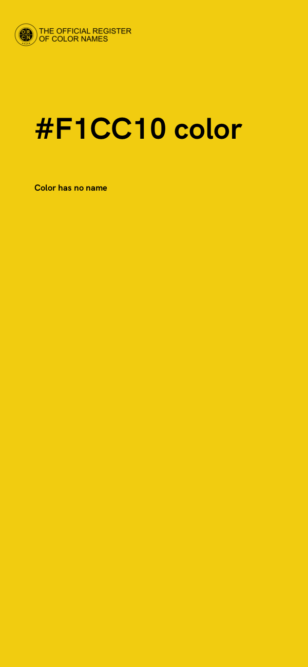 #F1CC10 color image