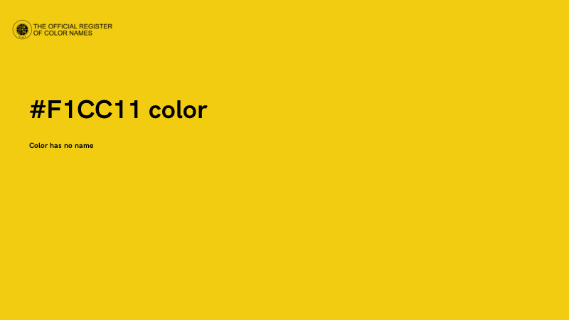 #F1CC11 color image