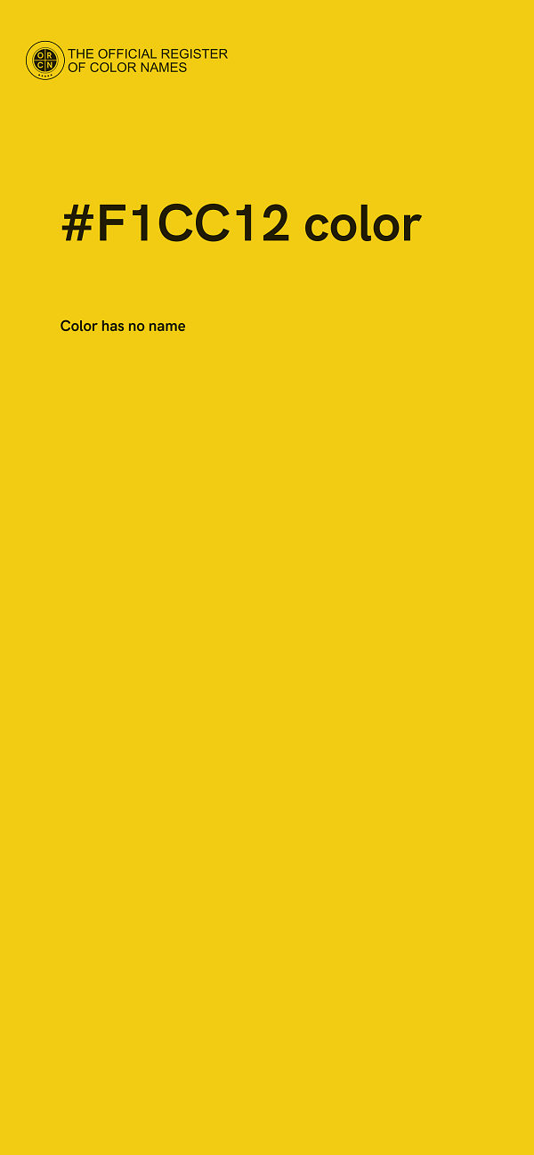 #F1CC12 color image