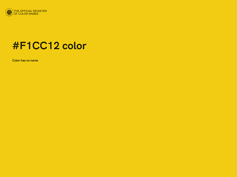 #F1CC12 color image