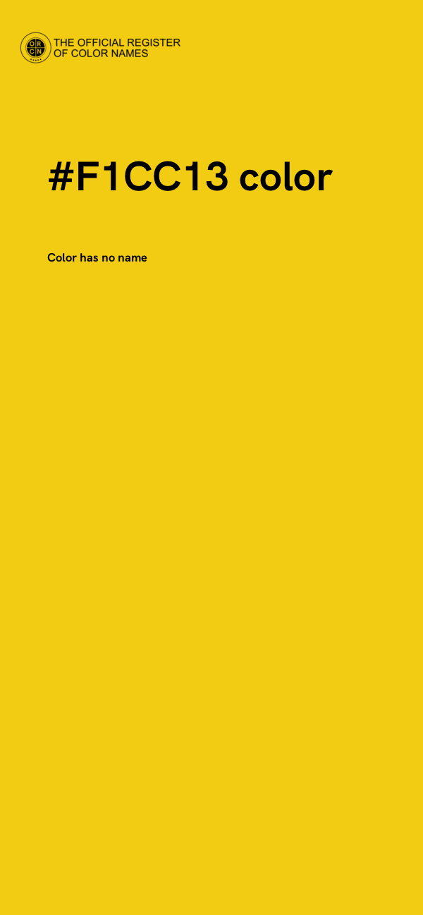 #F1CC13 color image