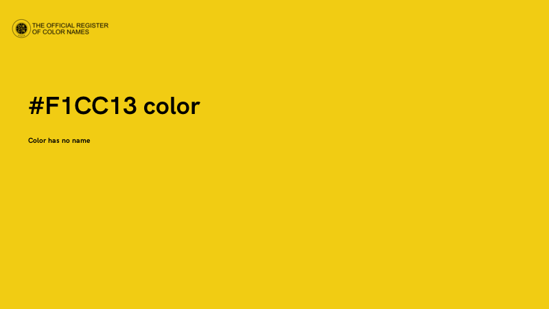 #F1CC13 color image