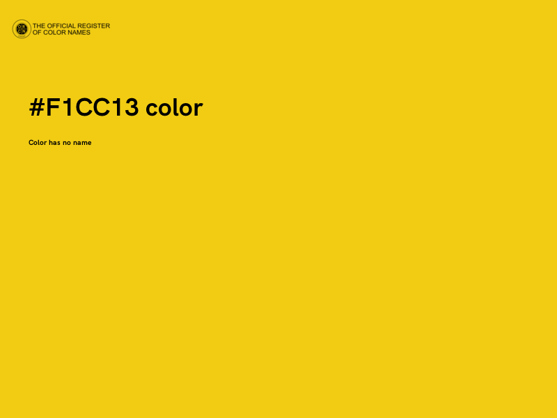 #F1CC13 color image