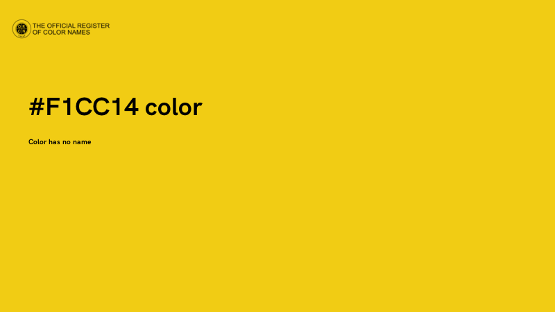 #F1CC14 color image