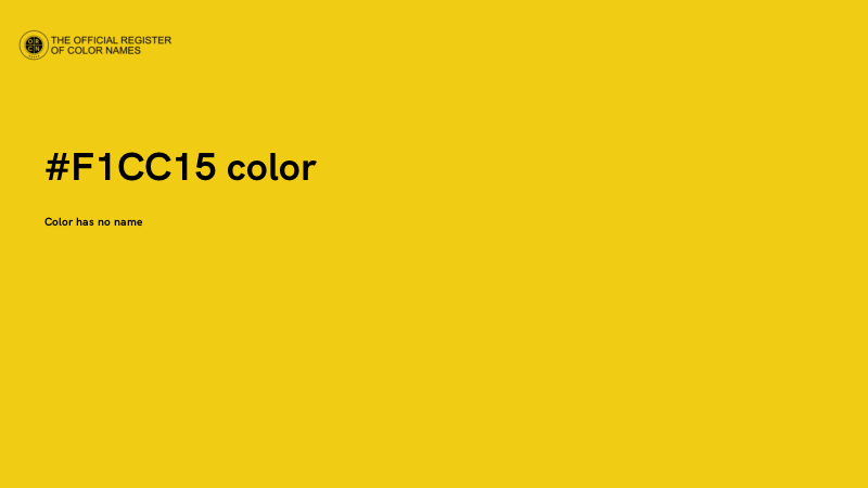 #F1CC15 color image