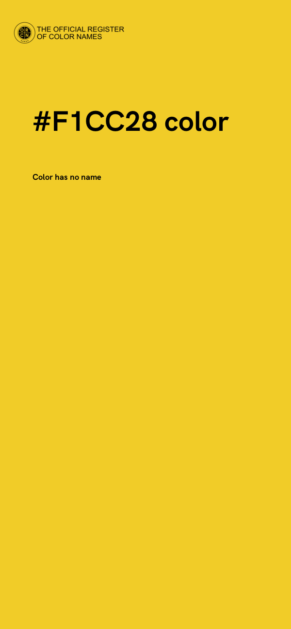 #F1CC28 color image