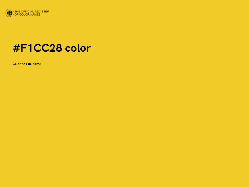 #F1CC28 color image