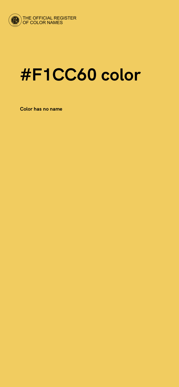 #F1CC60 color image