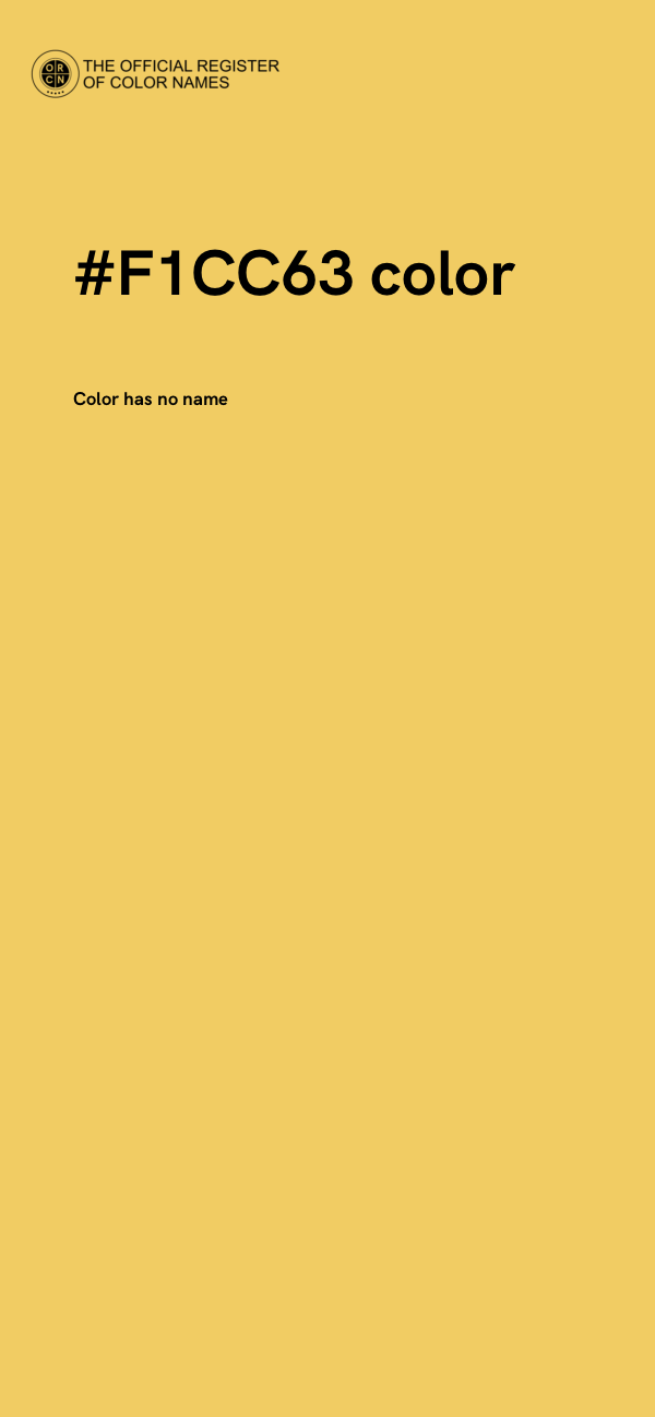 #F1CC63 color image