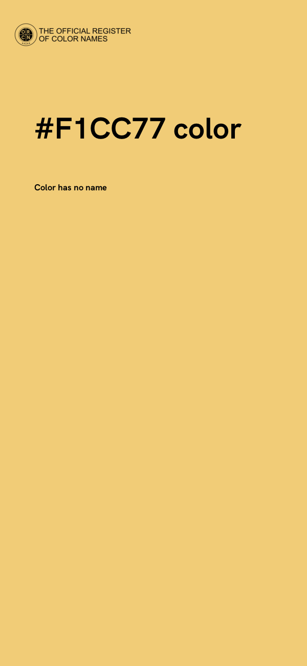 #F1CC77 color image