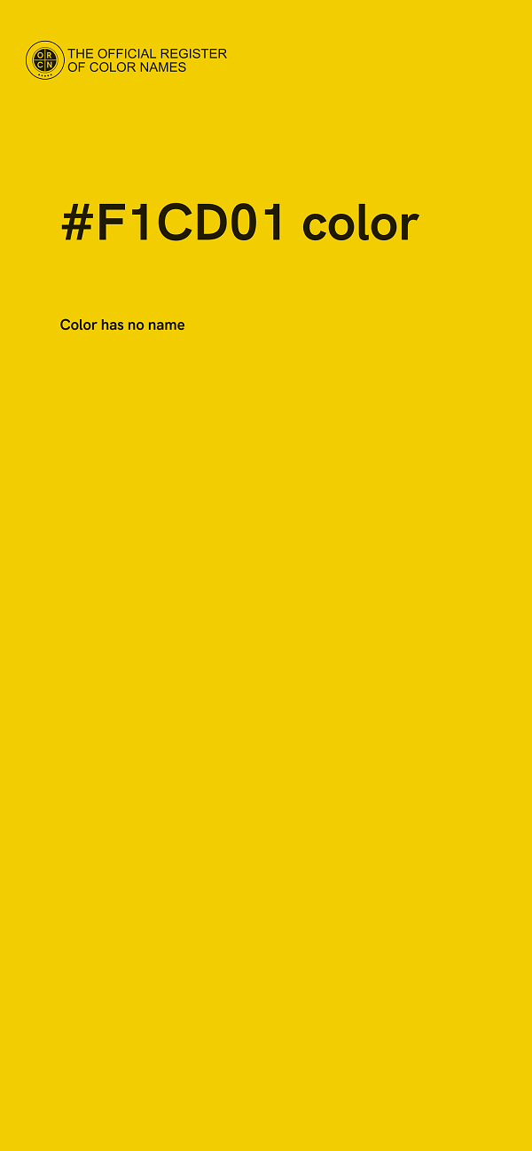 #F1CD01 color image