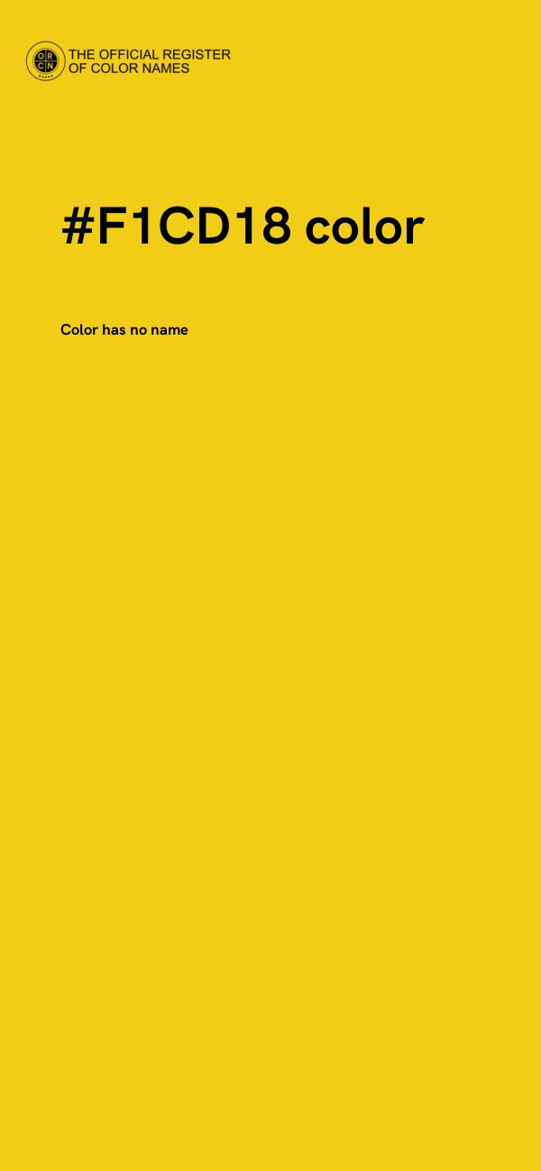 #F1CD18 color image
