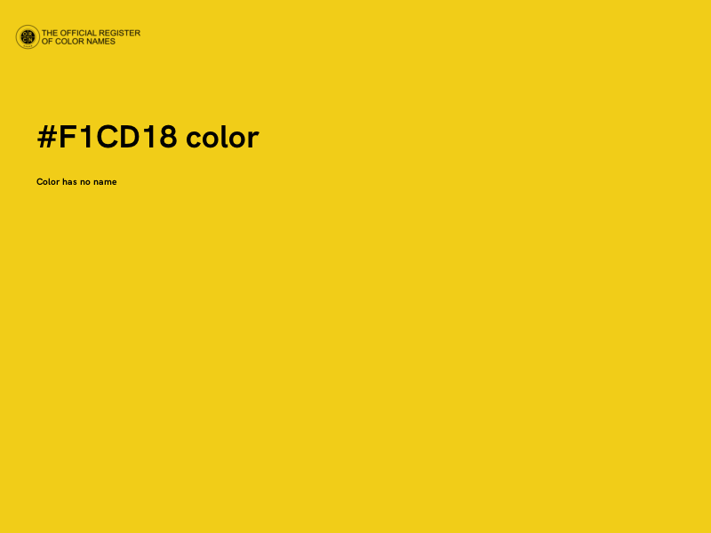 #F1CD18 color image