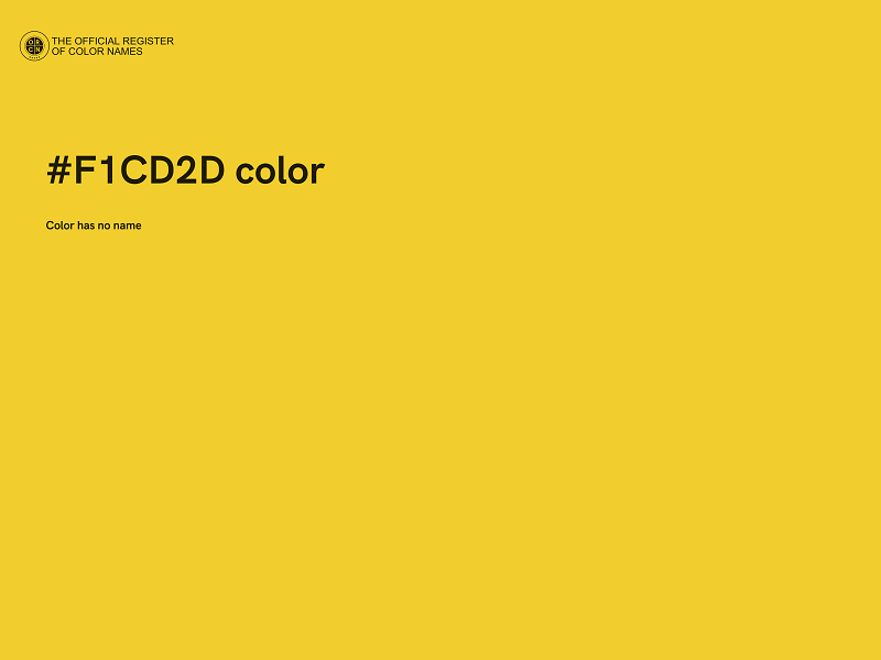 #F1CD2D color image
