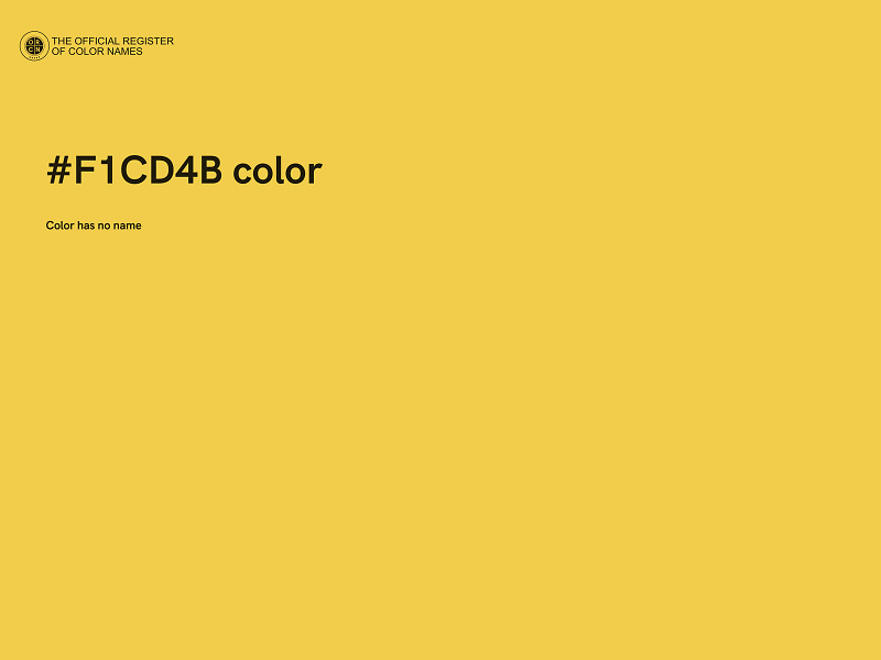 #F1CD4B color image