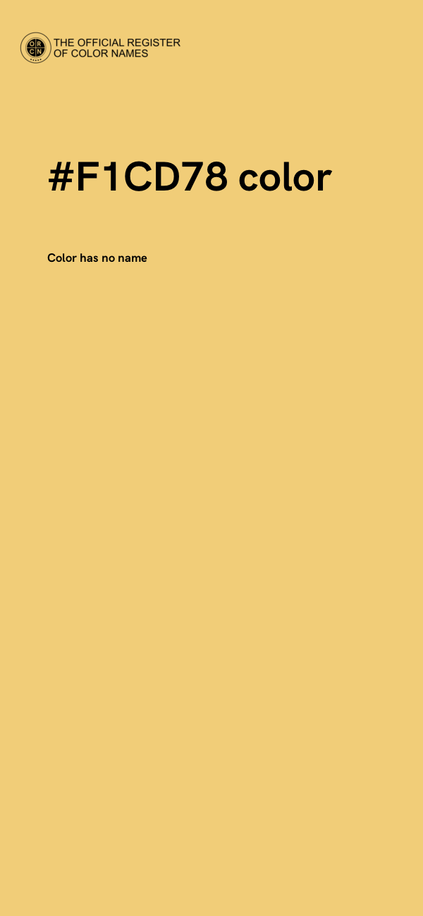 #F1CD78 color image