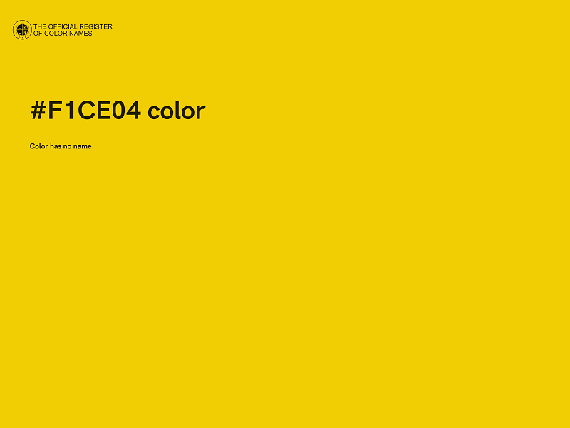 #F1CE04 color image