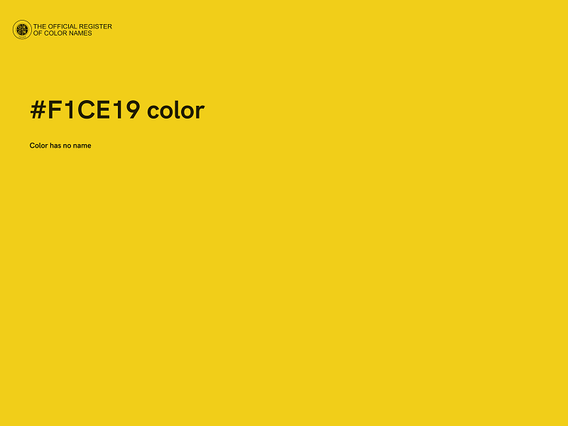 #F1CE19 color image