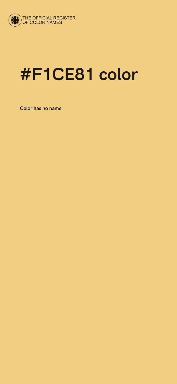 #F1CE81 color image