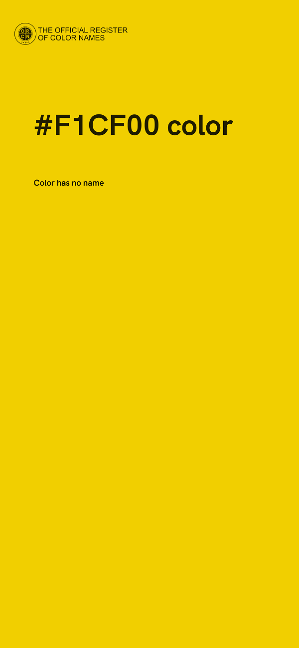 #F1CF00 color image