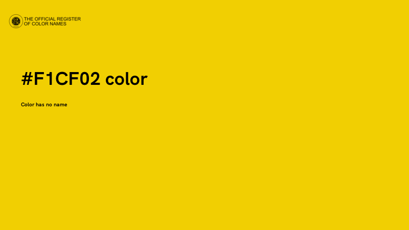 #F1CF02 color image