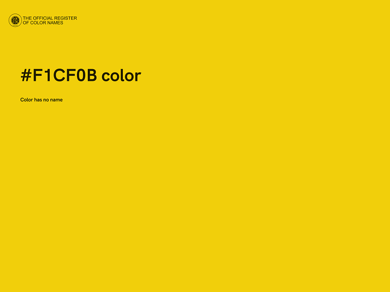 #F1CF0B color image