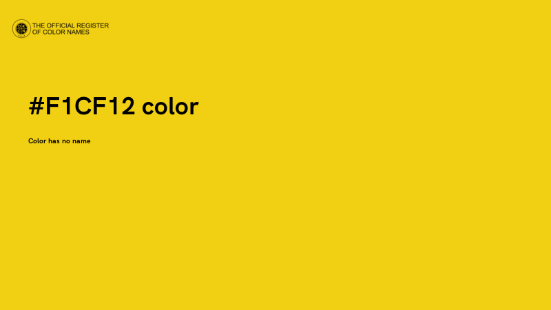 #F1CF12 color image