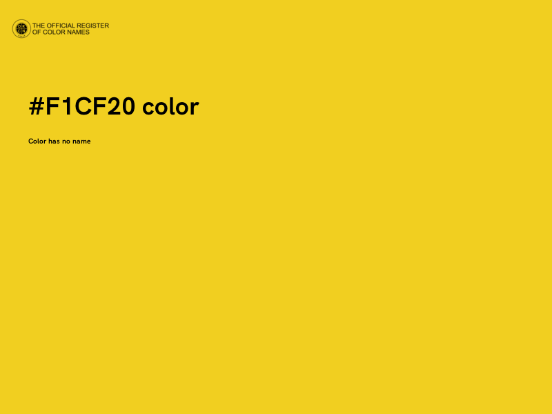 #F1CF20 color image