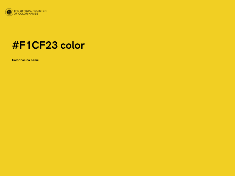 #F1CF23 color image